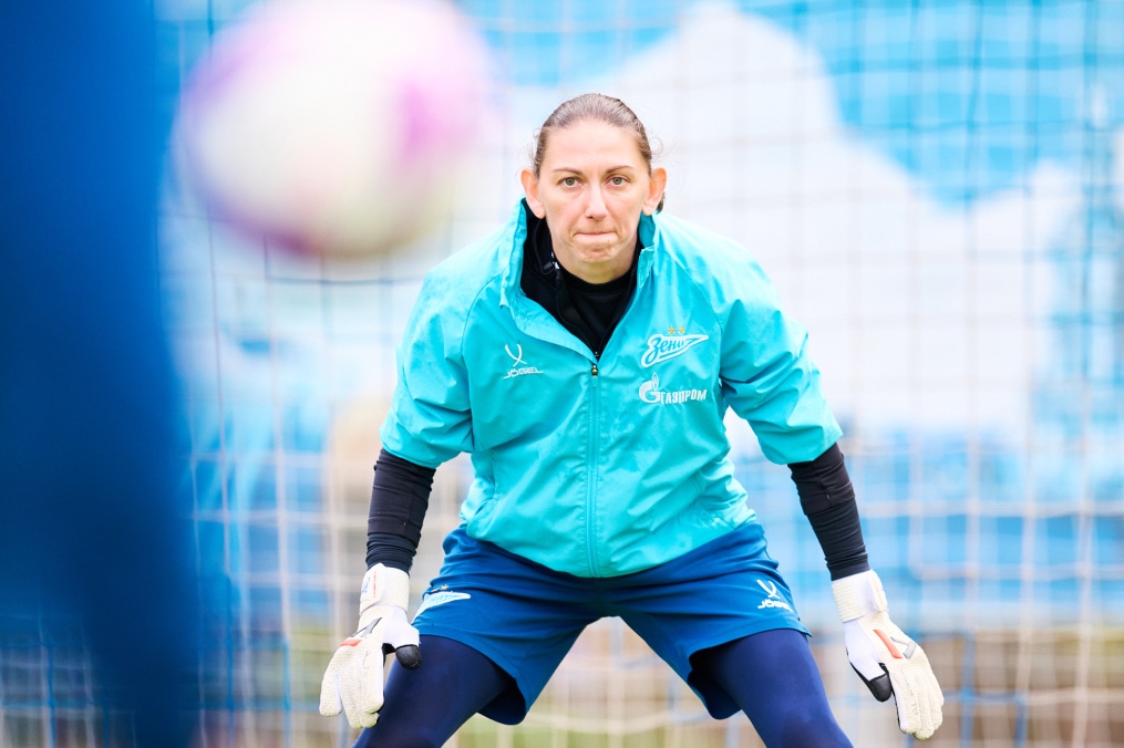 Тренировка женской команды перед матчем с «Краснодаром»