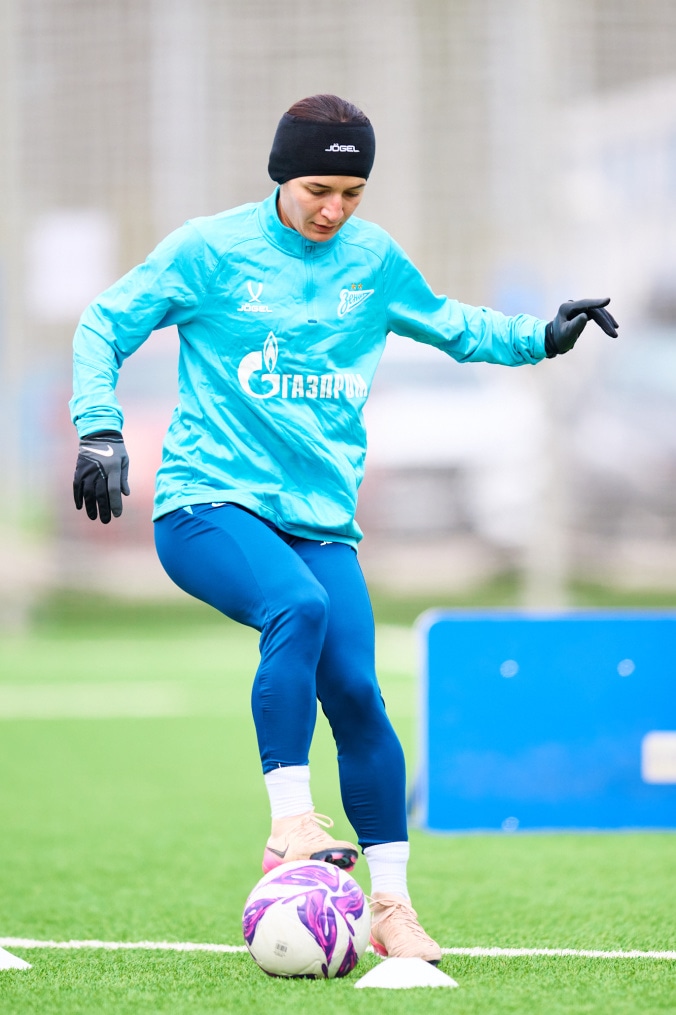 Тренировка женской команды перед матчем с «Краснодаром»