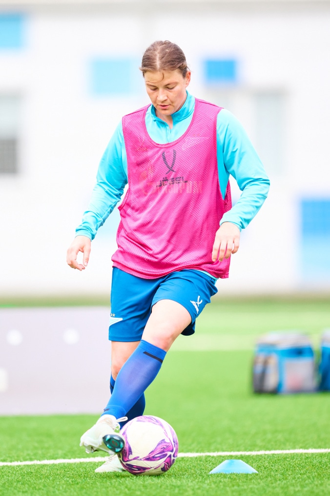 Тренировка женской команды перед матчем с «Краснодаром»
