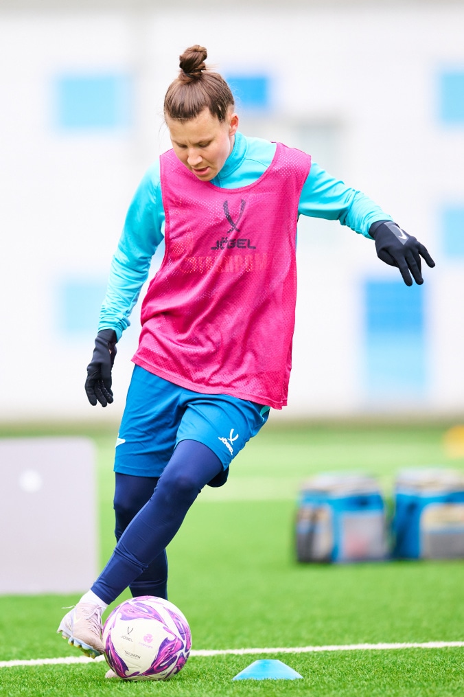 Тренировка женской команды перед матчем с «Краснодаром»