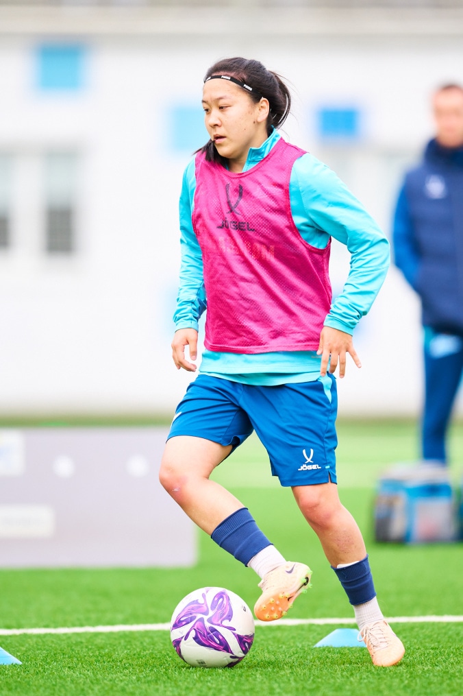 Тренировка женской команды перед матчем с «Краснодаром»