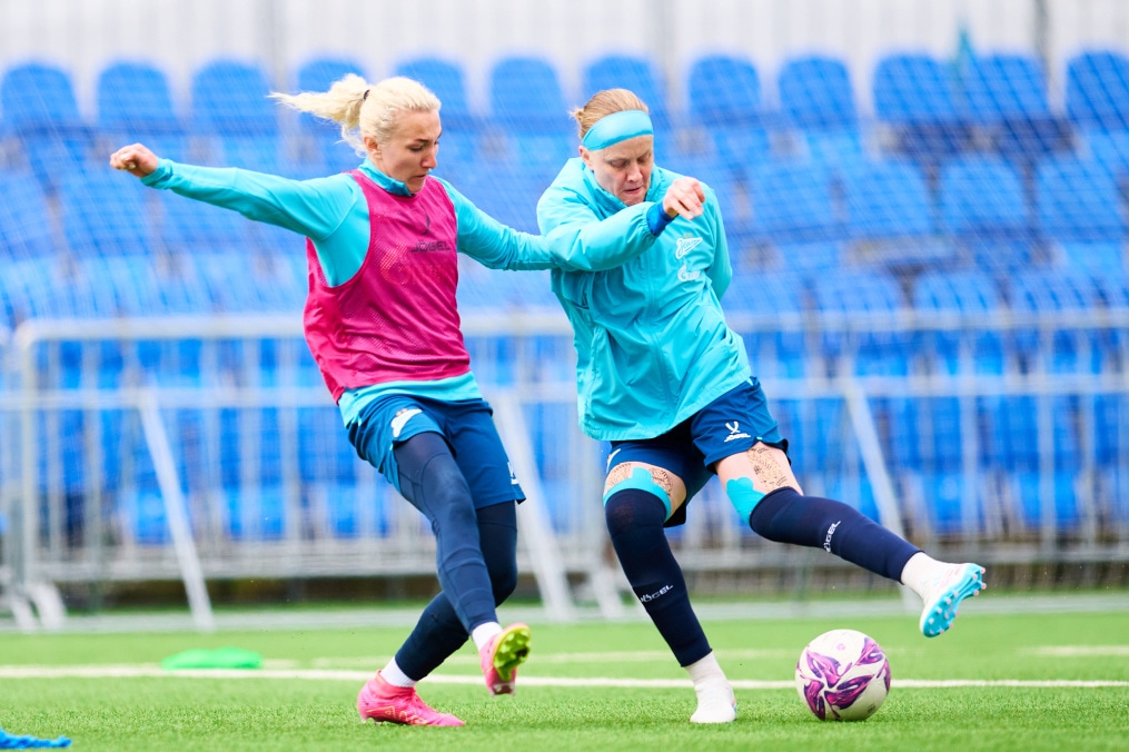 Тренировка женской команды перед матчем с «Краснодаром»
