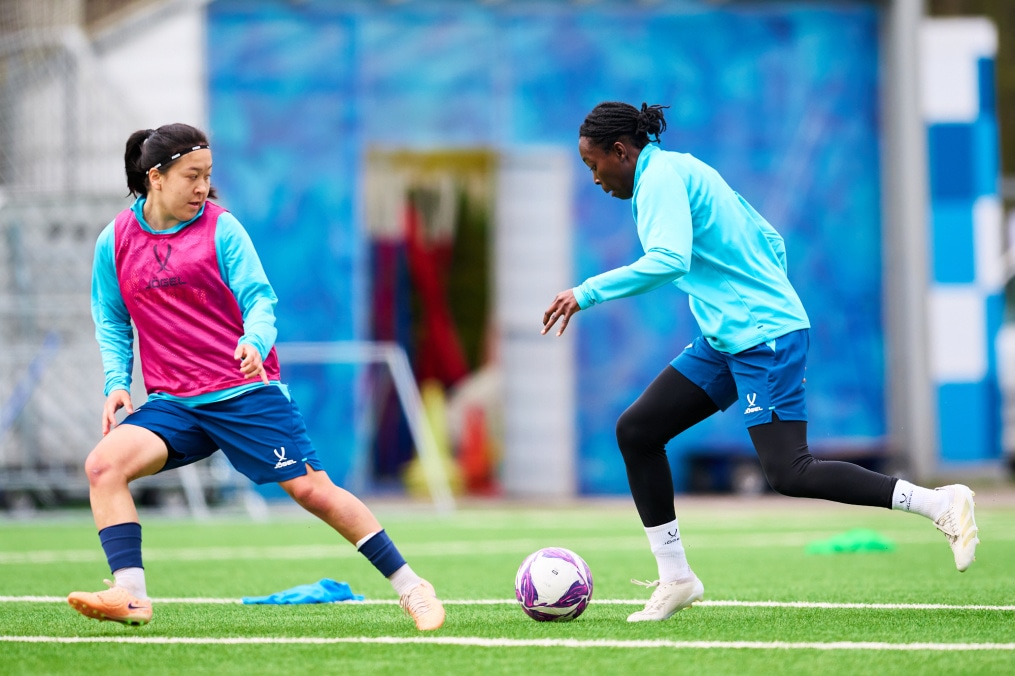 Тренировка женской команды перед матчем с «Краснодаром»