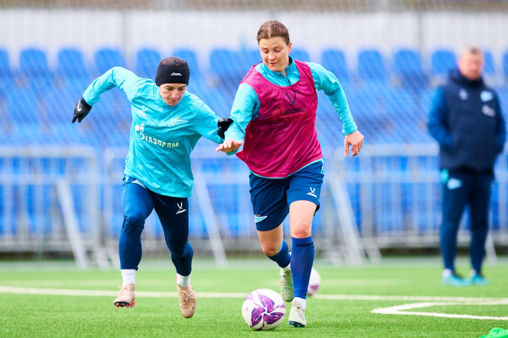 Тренировка женской команды перед матчем с «Краснодаром»