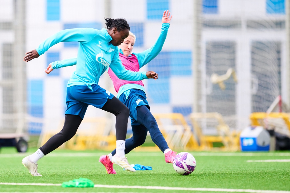 Тренировка женской команды перед матчем с «Краснодаром»