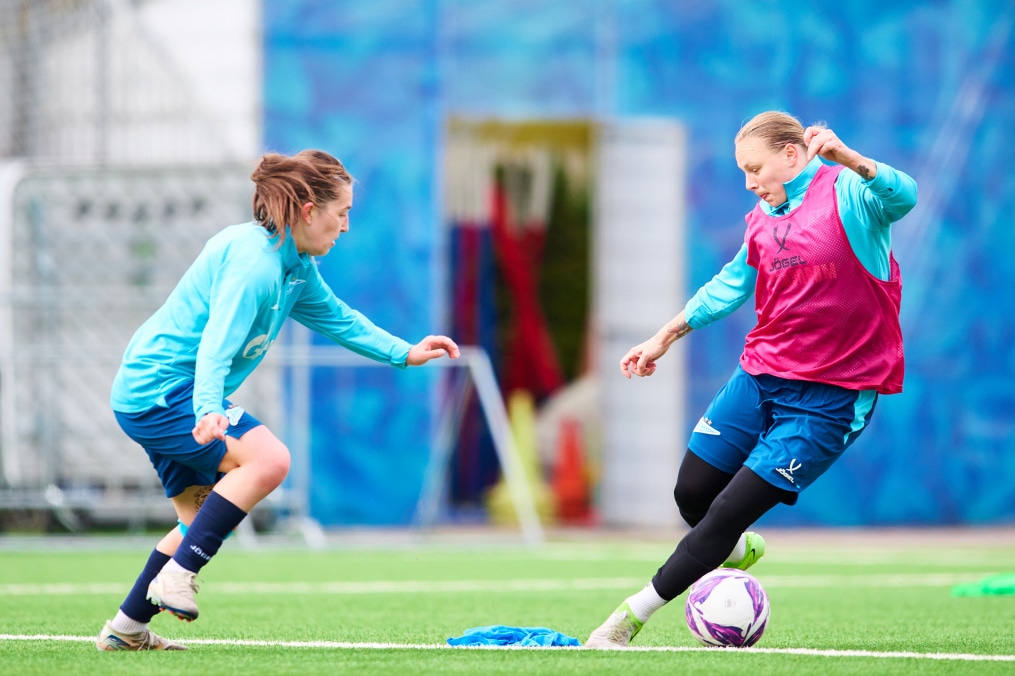 Тренировка женской команды перед матчем с «Краснодаром»