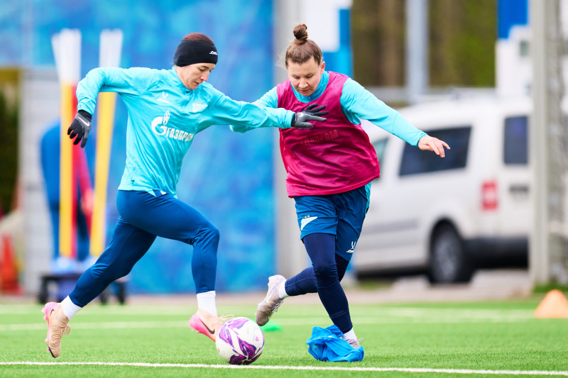 Тренировка женской команды перед матчем с «Краснодаром»